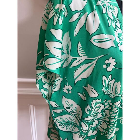 🌿 Rachel Roy Green & White Floral Blouse | Size XL | NWT - Picture 3 of 6